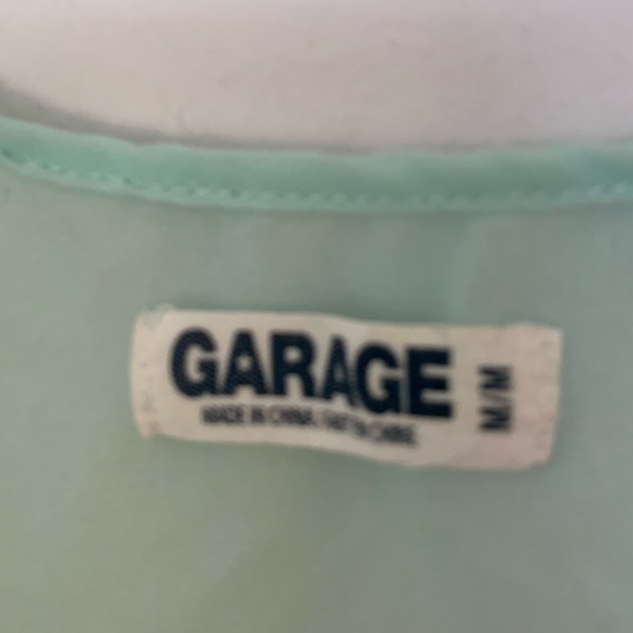 Garage Mint Green Chiffon Racerback Tank Top - Picture 2 of 7